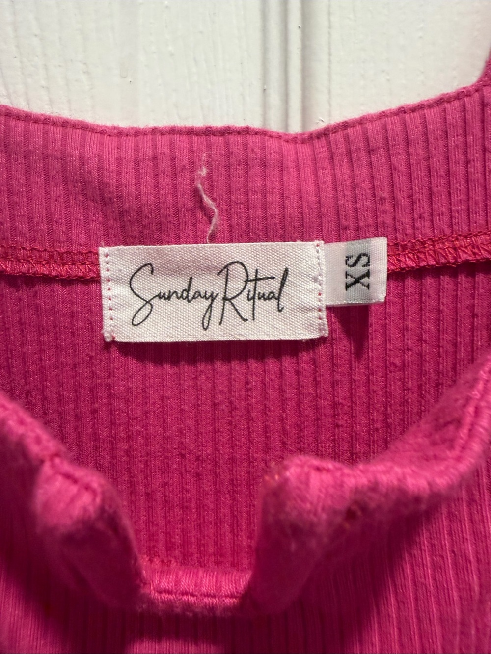 Sunday Ritual Pink Ribbed Bodycon Dress - Picture 4 of 4